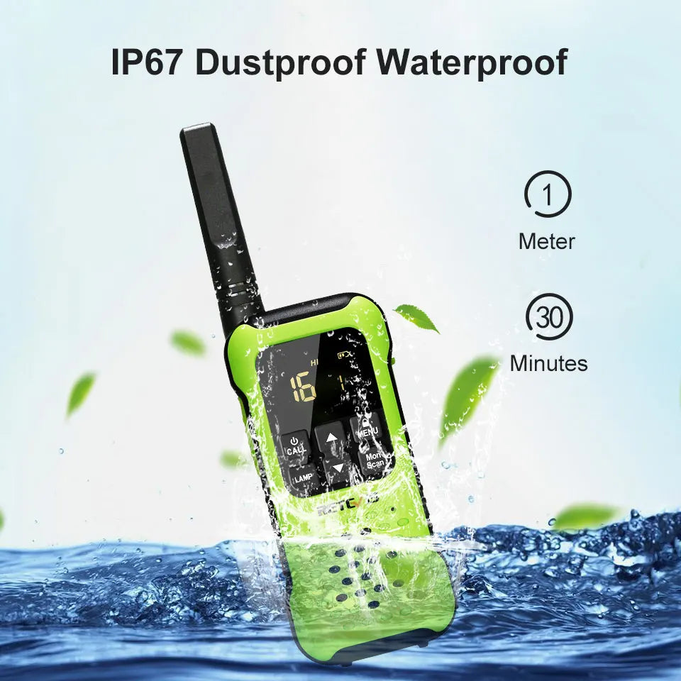 Retevis Walkie Talkie Waterproof IP67 Floating Two-way Radio 2 pcs Included