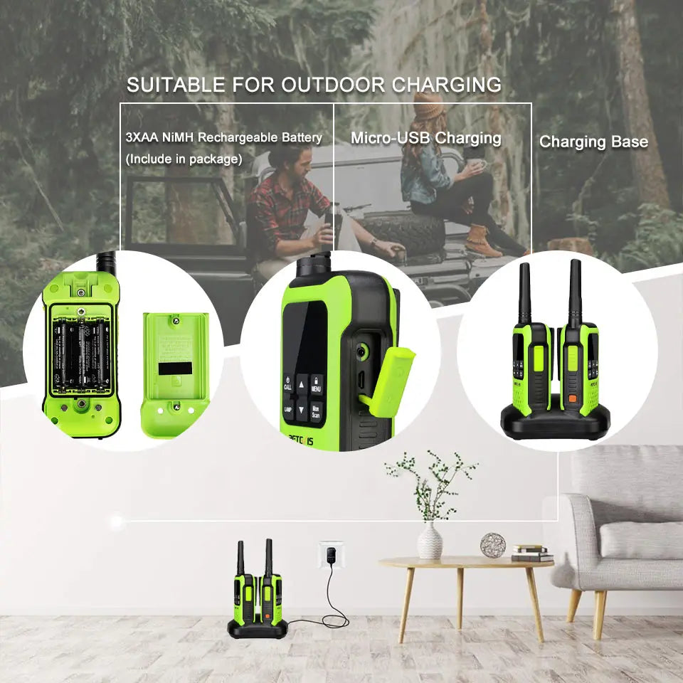 Retevis Walkie Talkie Waterproof IP67 Floating Two-way Radio 2 pcs Included