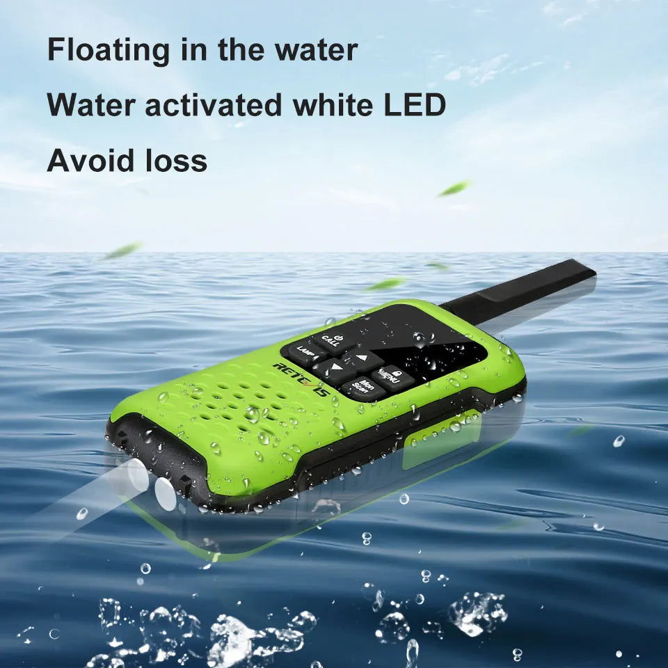 Retevis Walkie Talkie Waterproof IP67 Floating Two-way Radio 2 pcs Included