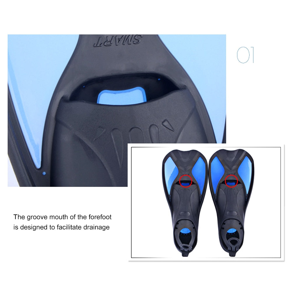 Snorkeling Diving Swimming Fins Unisex Adult/kids Flexible Comfort Swimming