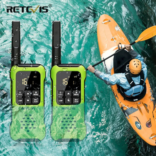 Retevis Walkie Talkie Waterproof IP67 Floating Two-way Radio 2 pcs Included