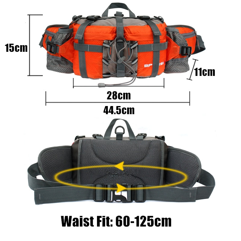 Waterproof Nylon Outdoor Waist Bag  for hiking, Backpacking Sports, Mountain biking ,