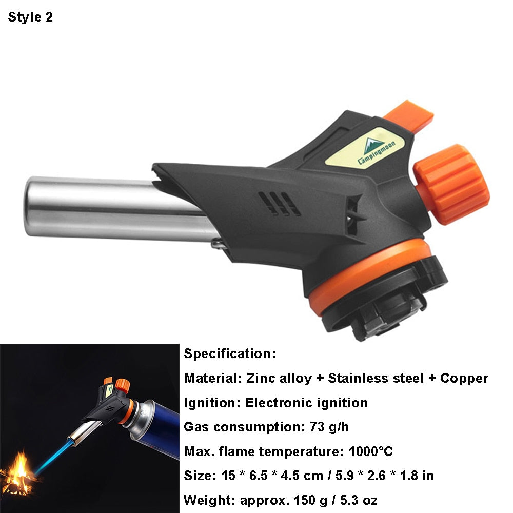 High Power Camping Handheld Gas Torch Charcoal Burning Tool Flamethrower