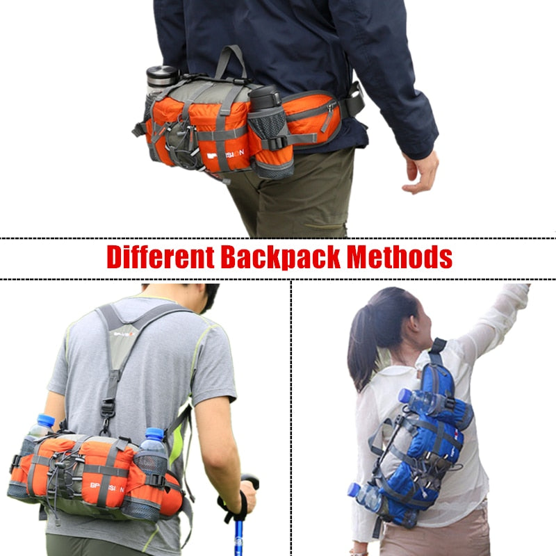 Waterproof Nylon Outdoor Waist Bag  for hiking, Backpacking Sports, Mountain biking ,