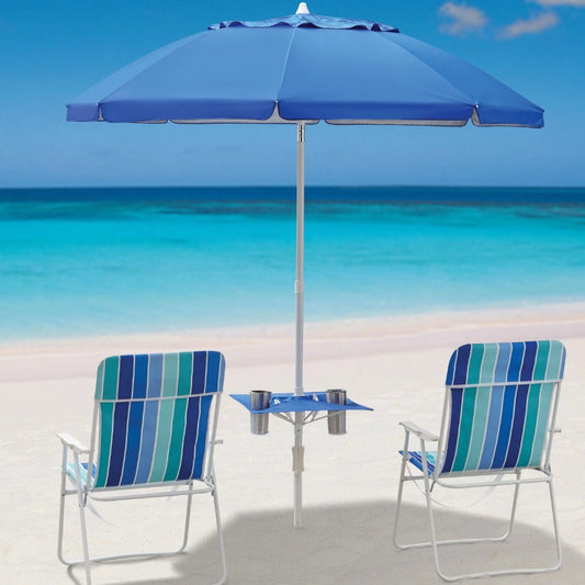 MS 7FT UMBRELLA WITH TABLE  camping, beach umbrella