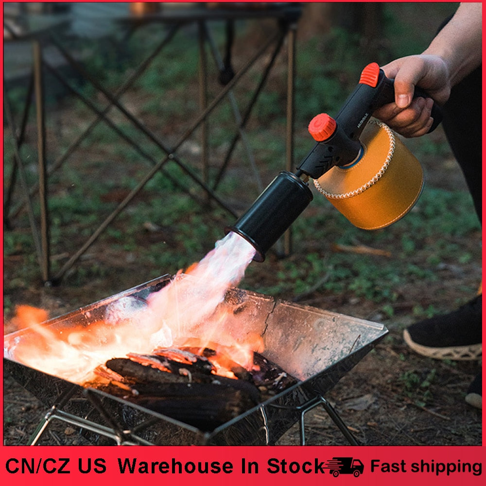 High Power Camping Handheld Gas Torch Charcoal Burning Tool Flamethrower